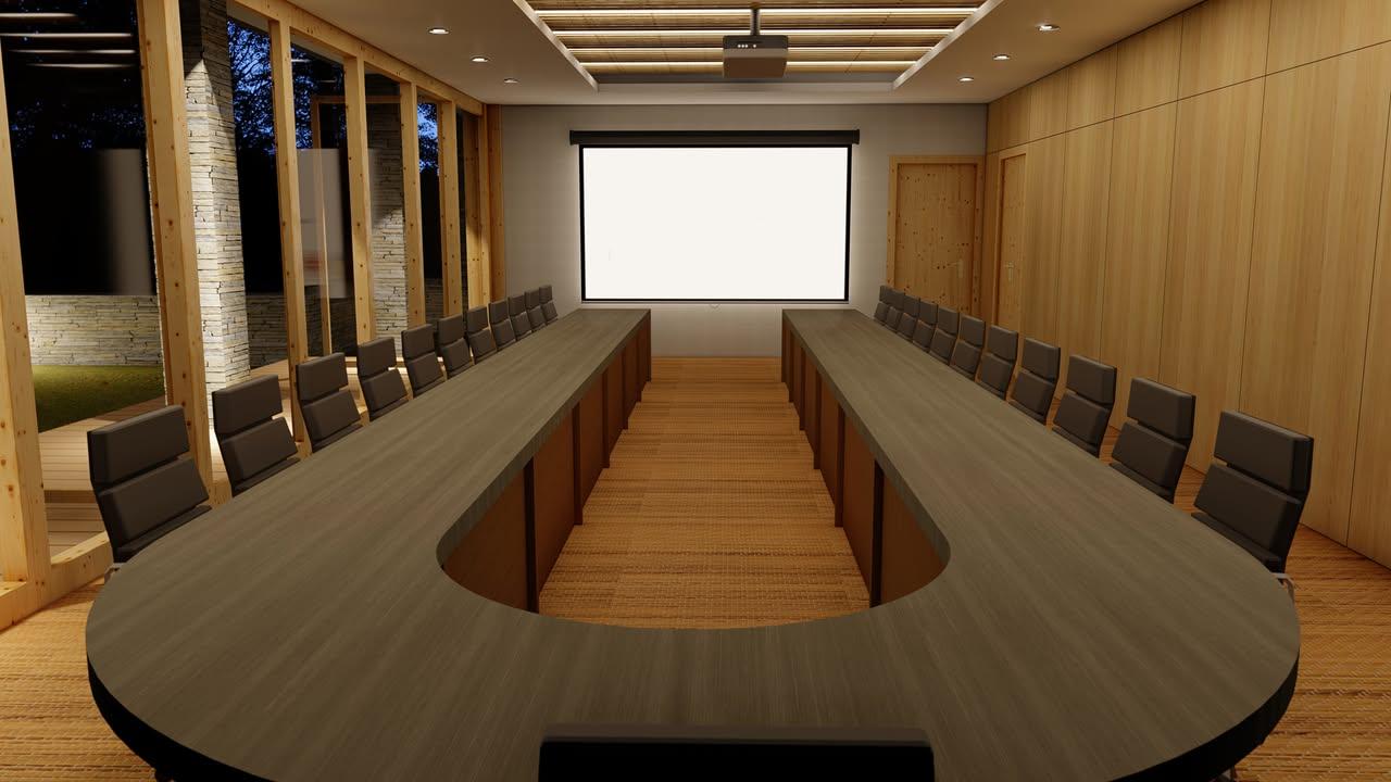 Interior — toward the presentation wall